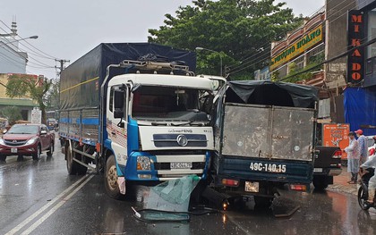 Bảo Lộc: Hai xe tải húc nhau, Quốc lộ 20 bị ách tắc