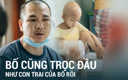 Ông bố cạo đầu để cùng con 3 tuổi chiến đấu ung thư: "Bố phải làm sao để con trở lại, chạy theo chơi bóng với bố mỗi ngày..."