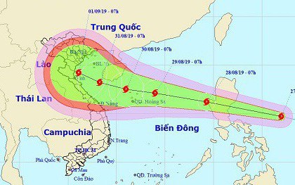 Bão Podul sẽ đổ bộ vào nước ta đúng dịp nghỉ lễ Quốc khánh 2/9?