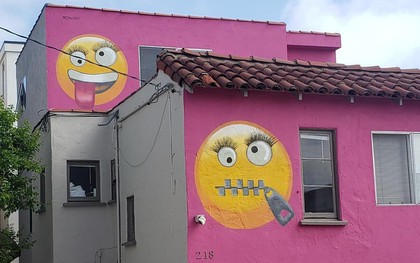 Dằn mặt hàng xóm bằng sơn tường hồng cùng emoji nhí nhố, khu dân cư Mỹ hứng drama cười ra nước mắt
