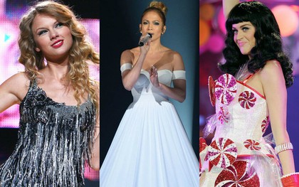 Những màn thay đồ chớp nhoáng của sao US-UK trên sân khấu: Trong khi Taylor Swift, Katy Perry phải vận hết công lực thì Jennifer Lopez đứng yên cũng ra hơn chục bộ váy
