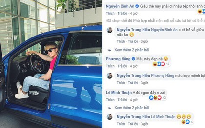 Chi Dân rạng rỡ khoe xế hộp tiền tỷ mới tậu, Bình An, S.T Sơn Thạch cùng dàn sao Việt trầm trồ
