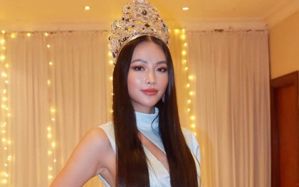 Phương Khánh đội vương miện 3,5 tỷ, diện váy gợi cảm chấm thi chung kết Miss Earth Malaysia 2019