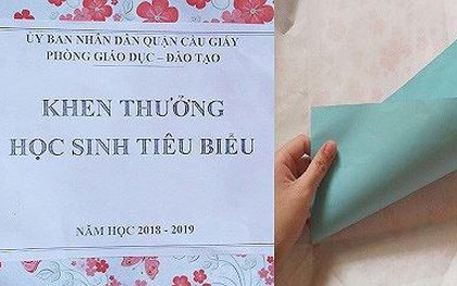Cầu Giấy: Trao thưởng học sinh giỏi tờ giấy vì sợ... mất tiền