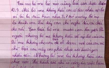 Cậu bé lớp 4 viết thư phản đối áp lực điểm 10 khiến cha mẹ lặng người