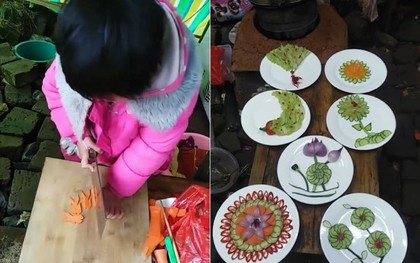 Đằng sau kỹ năng dùng dao điêu luyện gây sốt MXH là số phận thương cảm của cô bé 6 tuổi