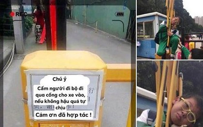 Đi vào lối ô tô bất chấp cảnh báo, cậu học trò nhận cái kết thót tim nhưng ai xem xong cũng không nhịn được cười