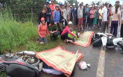 Xe máy đâm trực diện xe tải ở Bình Phước, hai người tử vong tại chỗ