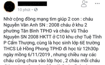 Đã tìm thấy hai nữ sinh lớp 6 mất tích tại Hải Dương