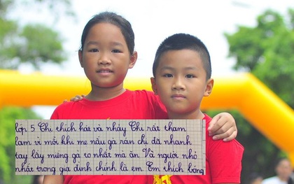 Văn tả thực của học sinh lớp 2: Gia môn "hỗn loạn" vì chị gái tham lam cướp gà rán, bố chỉ thích xem facebook, riêng câu kết thì cực đắt