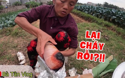 Toang đến nơi rồi: Sao cứ làm món nướng siêu to là bà Tân Vlog lại thất bại thế này?