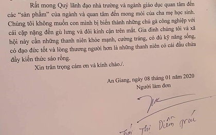 Nhà trường tăng lịch học thêm, phụ huynh dũng cảm viết đơn cho con không đi nhưng lý do đưa ra mới đáng ngưỡng mộ