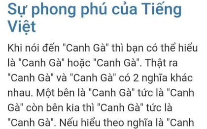 Lú não trước lời giải thích từ về từ "Canh Gà": Là Canh gà nhưng không phải Canh gà mà là Canh gà?