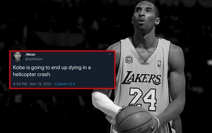 Rầm rộ tweet tiên tri huyền thoại Kobe Bryant sẽ tử nạn trong tai nạn trực thăng từ 8 năm trước cùng ngàn phản ứng trái chiều