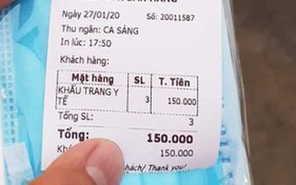 Chủ siêu thị nói gì về hóa đơn "chém" 150.000 đồng 3 chiếc khẩu trang?