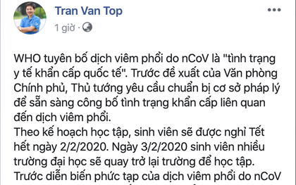Lo ngại Virus Corona, ĐH Bách Khoa Hà Nội quyết định cho sinh viên nghỉ học thêm 1 tuần!