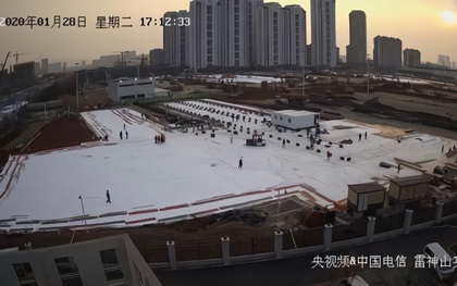 Hàng triệu người Trung Quốc thức trắng đêm xem livestream quá trình xây dựng bệnh viện dã chiến chống virus corona