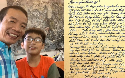 Thư tay "xịn xò" của nhạc sĩ Nguyễn Vĩnh Tiến gửi con trai với nét chữ đẹp gây thương nhớ, đọc nội dung còn khiến người ta trầm trồ hơn