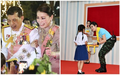 Hoàng hậu Thái Lan ngày một tỏa sáng, thể hiện tình cảm gắn bó với nhà vua trong khi Hoàng quý phi vắng bóng