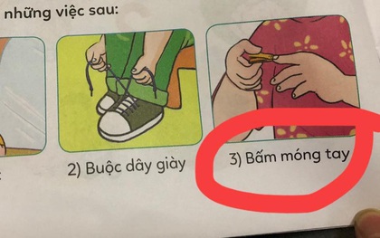 Người mẹ cho rằng "bài tập yêu cầu con tự cắt móng tay" trong SGK lớp 1 quá nguy hiểm, hội phụ huynh vào tranh luận gay gắt