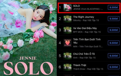Tròn 2 năm debut, SOLO của Jennie (BLACKPINK) bất ngờ vượt hàng loạt hit Rap Việt để "chạm nóc" Itunes Việt Nam
