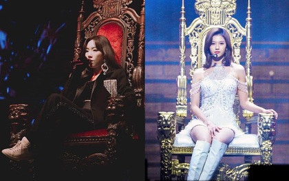 Taeyeon và Sana (TWICE) ngồi chung 1 chiếc ghế hàng sỉ lẻ: Người khí chất làm "King", người thần thái như "Queen" làm fan “ship” rần rần!