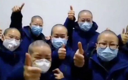 Virus corona (Covid-19): Y tá cạo trọc đầu hướng về Vũ Hán