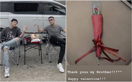 Việt Hoàng khoe hoa hồng ngày Valentine: Tính xắn tay áo tìm info gái nào bạo gan nhìn lại hoá ra là Sơn Tùng, thôi vậy!