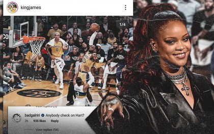 Làm nền trong siêu phẩm của LeBron James, cầu thủ bóng rổ lập tức bị ca sĩ Rihanna cà khịa: "Đã ai kiểm tra cậu ấy chưa?"