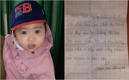 Bé gái hơn 1 tuổi bị bỏ rơi lúc 3h sáng kèm bức thư tay "người mẹ không tốt"