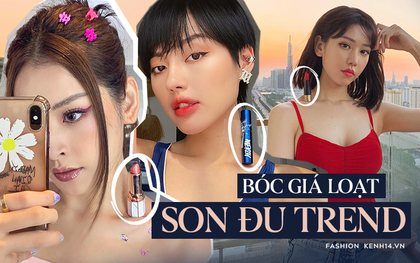 Bóc giá loạt son đu trend khoe xương quai xanh của sao Việt: Điểm mặt đủ son hi-end hot hit, riêng Khánh Linh thử thách với son 150k