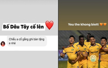 Văn Đức giữ lời hứa ghi bàn tặng vợ, Nhật Linh xúc động thốt lên: "Yêu thế không biết"
