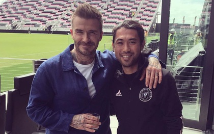 David Beckham khoác vai chụp ảnh với cầu thủ gốc Việt, nhìn hình khó ai tin cả hai chênh nhau tới 10 tuổi