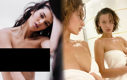 2 siêu mẫu thế hệ mới hot nhất thế giới và sở thích "nghiện hở": Bella mê khoe vòng 1, Kendall Jenner nude luôn 100%