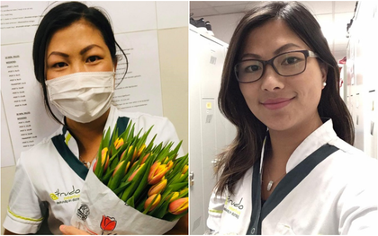 Hiện tượng mạng "Cô bé H'mong giỏi tiếng Anh" được tặng hoa cảm ơn vì tham gia chăm sóc bệnh nhân Covid-19 tại Bỉ