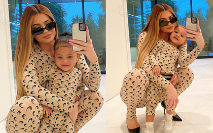 Cặp mẹ con hot nhất Hollywood Kylie Jenner - Stormi cứ mặc đồ đôi là gây bão, lần này bé được chú ý hơn cả mẹ