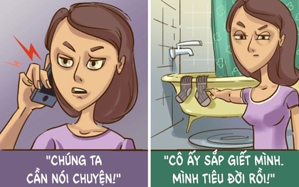 Bộ tranh: Dù trời có sập xuống ngay bây giờ, con gái vẫn nói 1 đằng và con trai sẽ hiểu 1 nẻo!