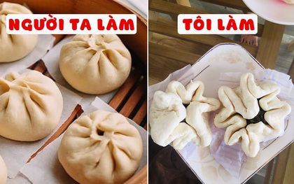 Nghỉ dịch thi nhau làm bánh bao nhưng nhiều người phải "khóc thét" với chính sản phẩm của mình: sao trên mạng người ta nặn dễ lắm mà?