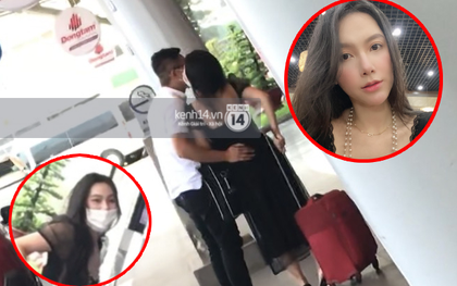 Clip: Nghi vấn MC Minh Hà ôm hôn tình mới ở sân bay Tân Sơn Nhất