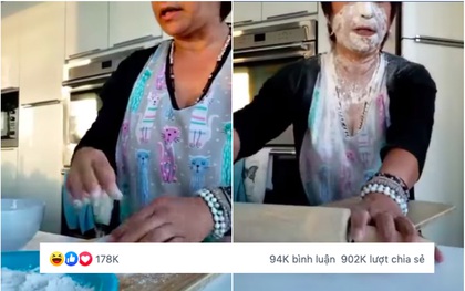 Đoạn clip tai nạn làm bánh đang hot nhất Facebook với hơn 15 triệu views, phản ứng “giả trân” của người phụ nữ bị vạch trần là chiêu trò câu like