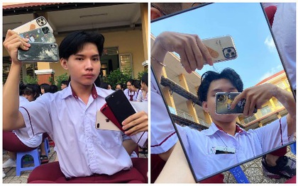 Nam sinh lớp 12 học cô Minh Hiếu "đi đường quyền" với dàn Iphone 11 Pro Max, XS Max xịn sò khiến dân mạng mắt tròn mắt dẹt