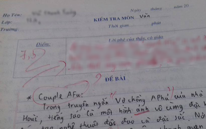 Kiểm tra Ngữ Văn nhưng ghi cả tiếng Anh vào bài làm, cô giáo phản đòn cực gắt khiến cộng đồng mạng cười nắc nẻ