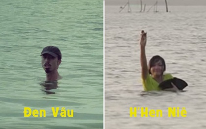 H'Hen Niê cover màn "ngâm nước hai triệu năm" của Đen Vâu nhưng lý do lại vô cùng bất ngờ: lội nước để... bắt trai