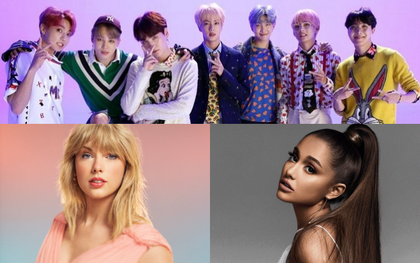 Kết quả Kid's Choice Awards 2020: BTS chia giải với Taylor Swift, còn Ariana Grande bỏ xa các đàn chị Katy Perry, Selena Gomez, Beyoncé...