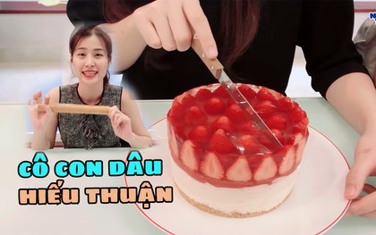 Đông Nhi bị "vạch mặt" trên Youtube: Bếp Cô Nhi bầu lần đầu làm bánh cho chồng nhưng ấn tượng nhất là hành động của một cô con dâu thảo