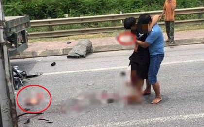 Xe tải tông đuôi xe đầu kéo, phụ xe đứt lìa cánh tay