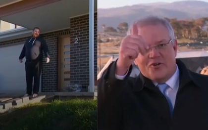 Dẫm lên bãi cỏ mới trồng, Thủ tướng Úc bị người dân "quát" trên sóng truyền hình trực tiếp