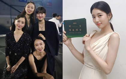 Tứ đại mỹ nhân chung khung hình gây bão tại Baeksang: Suzy đọ sắc với 3 minh tinh quyền lực, nhìn rõ sự khác biệt idol - diễn viên