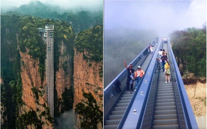 Lại thêm một công trình Trung Quốc khiến dân mạng “há hốc mồm” vì quá độc lạ: Thang cuốn dẫn lên “thiên đường” là đây ư?