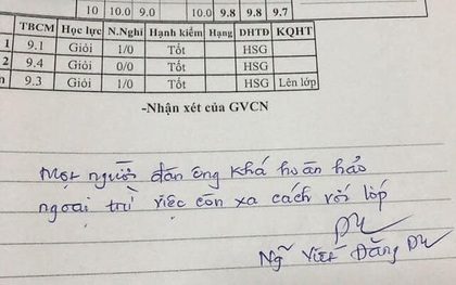 Thầy giáo phê sổ liên lạc chọc đúng 'điểm yếu' của từng học sinh nhưng sao lại đáng yêu đến thế này!